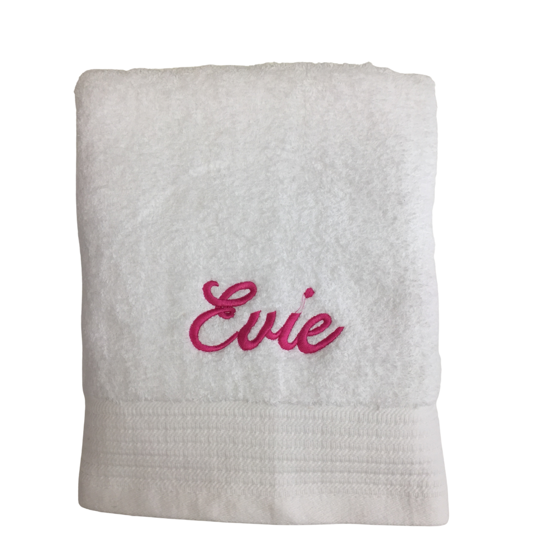 Bath towels with online names